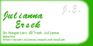 julianna ersek business card